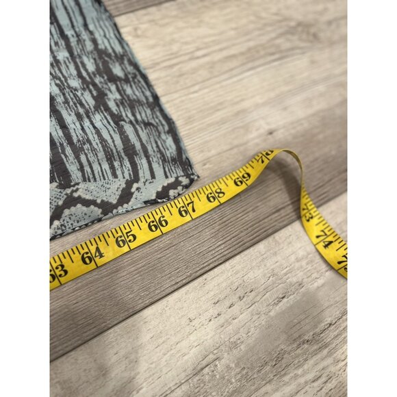 Tahari 100% Silk Scarf Python Print Split Blue Black Rectangle NWT - Picture 8 of 9